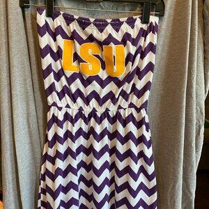 LIVY LU Women's Girl's Size MEDIUM Dress LSU Strapless One of a Kind!!
